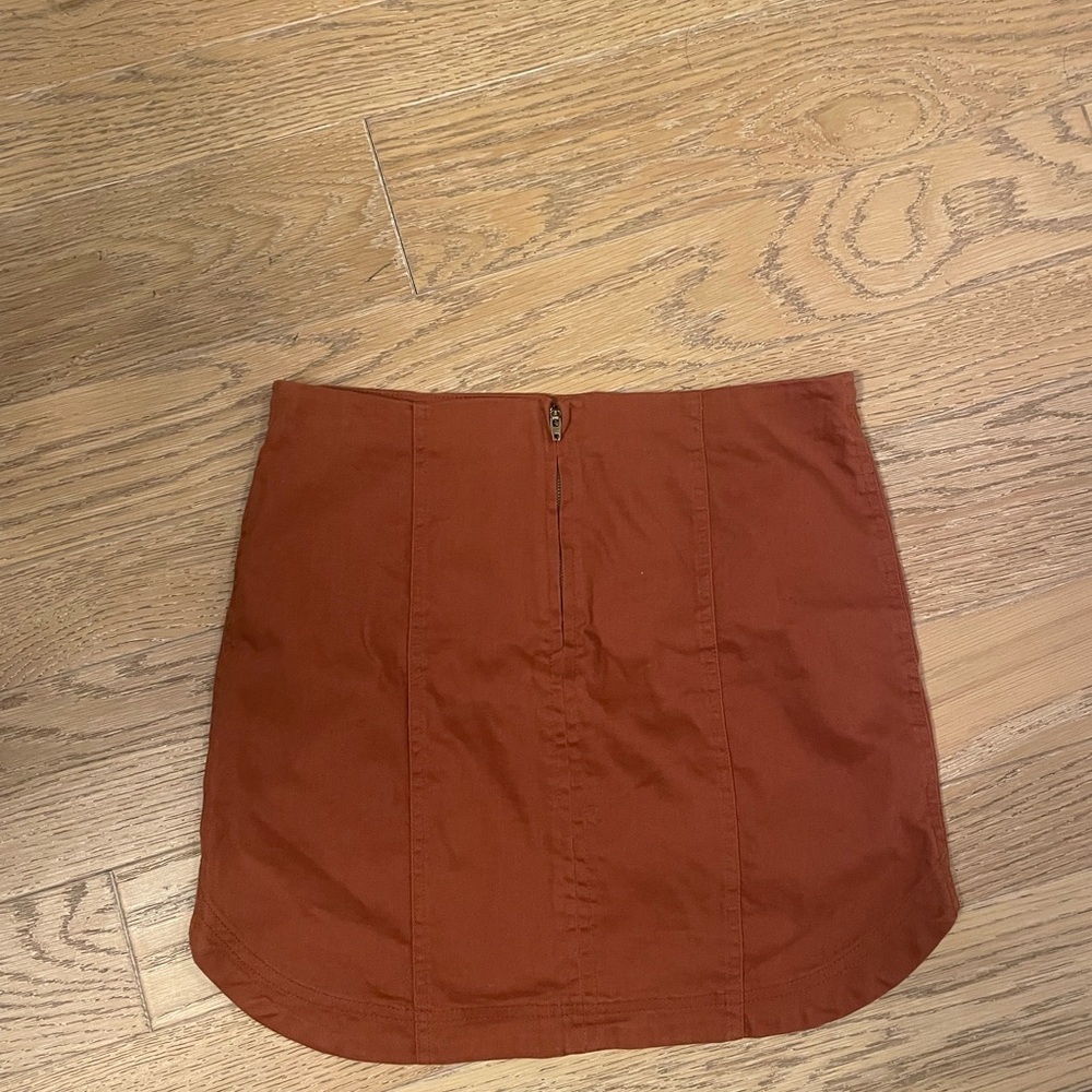 Rust  Women's Mini  Skirt - Picture 2 of 7